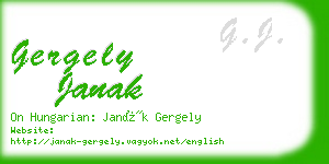 gergely janak business card